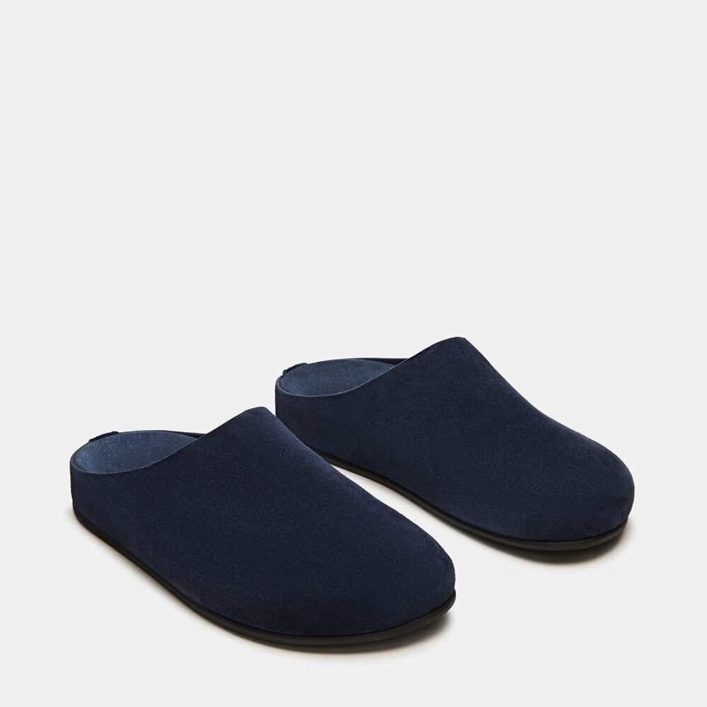 NEW Steve Madden Womens sz 8 Navy Suede mule shoes clog $119 msrp